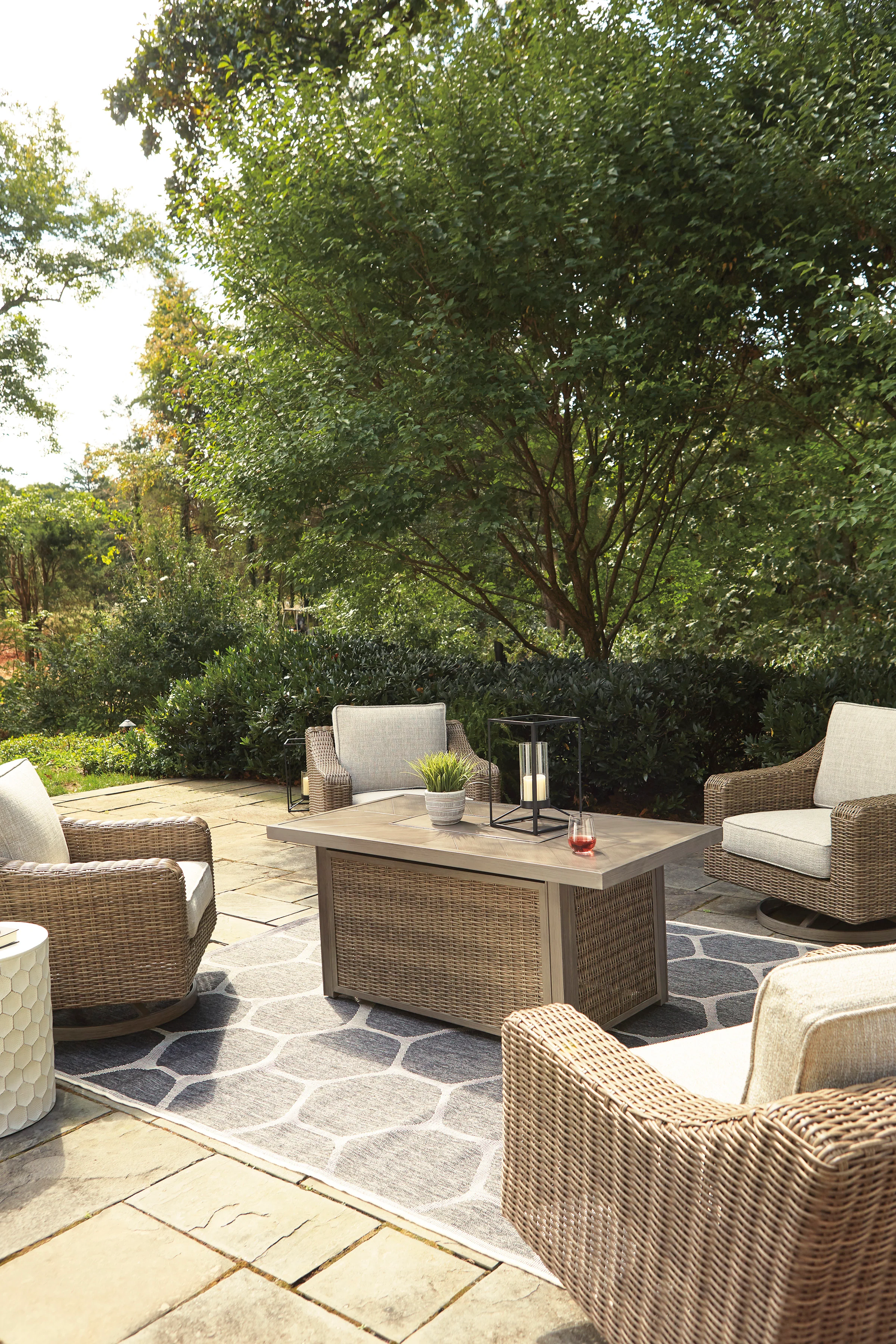 Brook Ranch Rectangular Fire Pit Table - Image 16