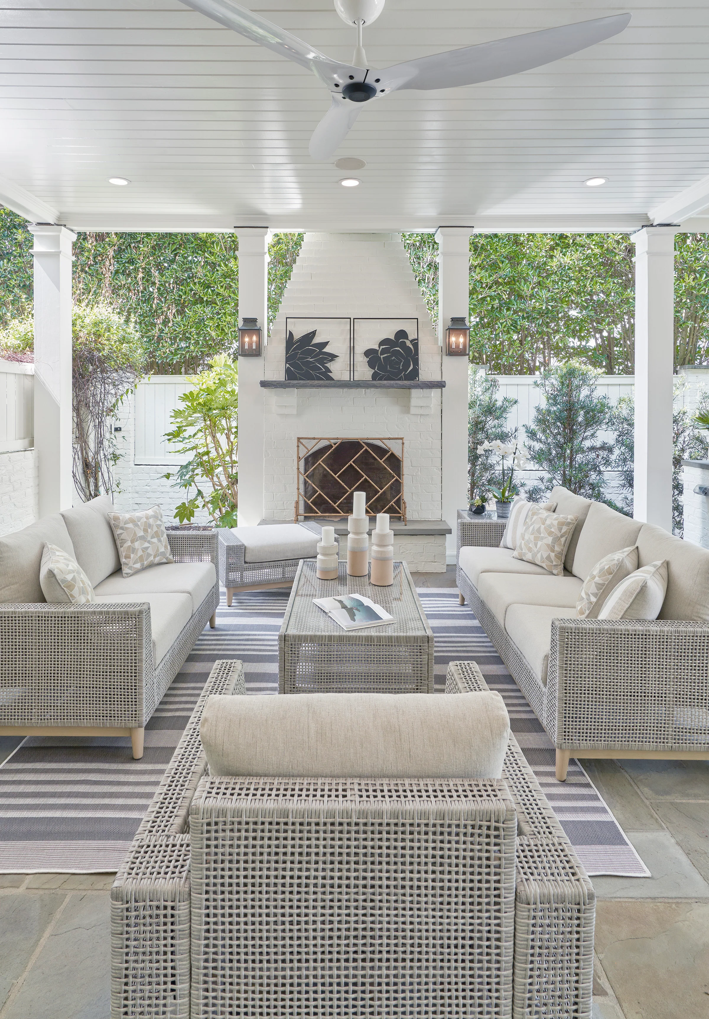 Seton Creek Outdoor Sofa Set With Cocktail Table & End Table - Image 14