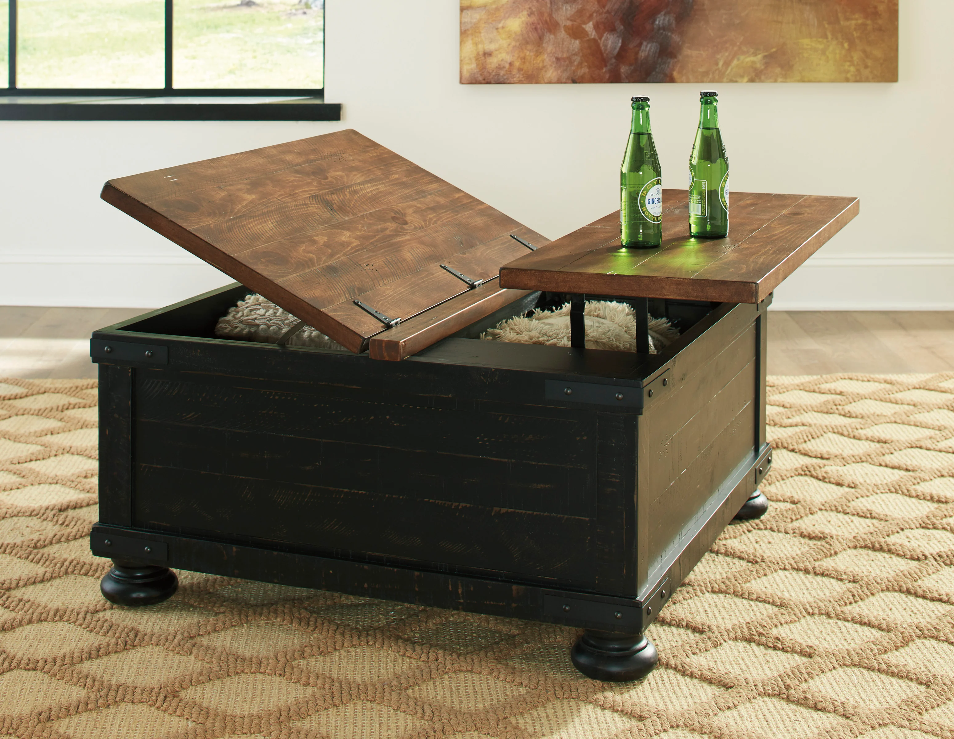 Valebeck Coffee Table Set (Lift Top Coffee Table With + 2 End Tables)