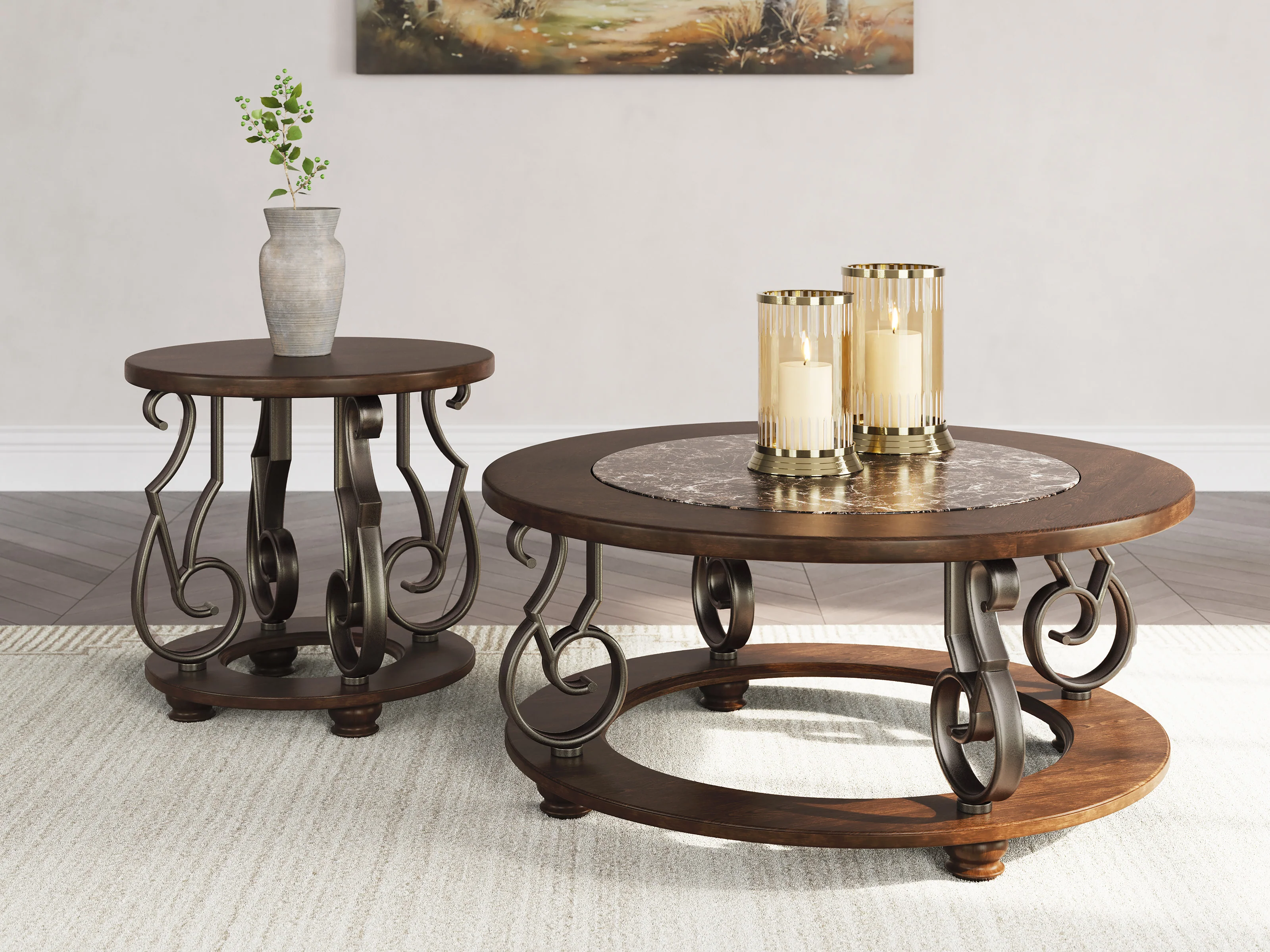 Frallyn Coffee table set ( Coffee table + 2 end tables) - Image 2