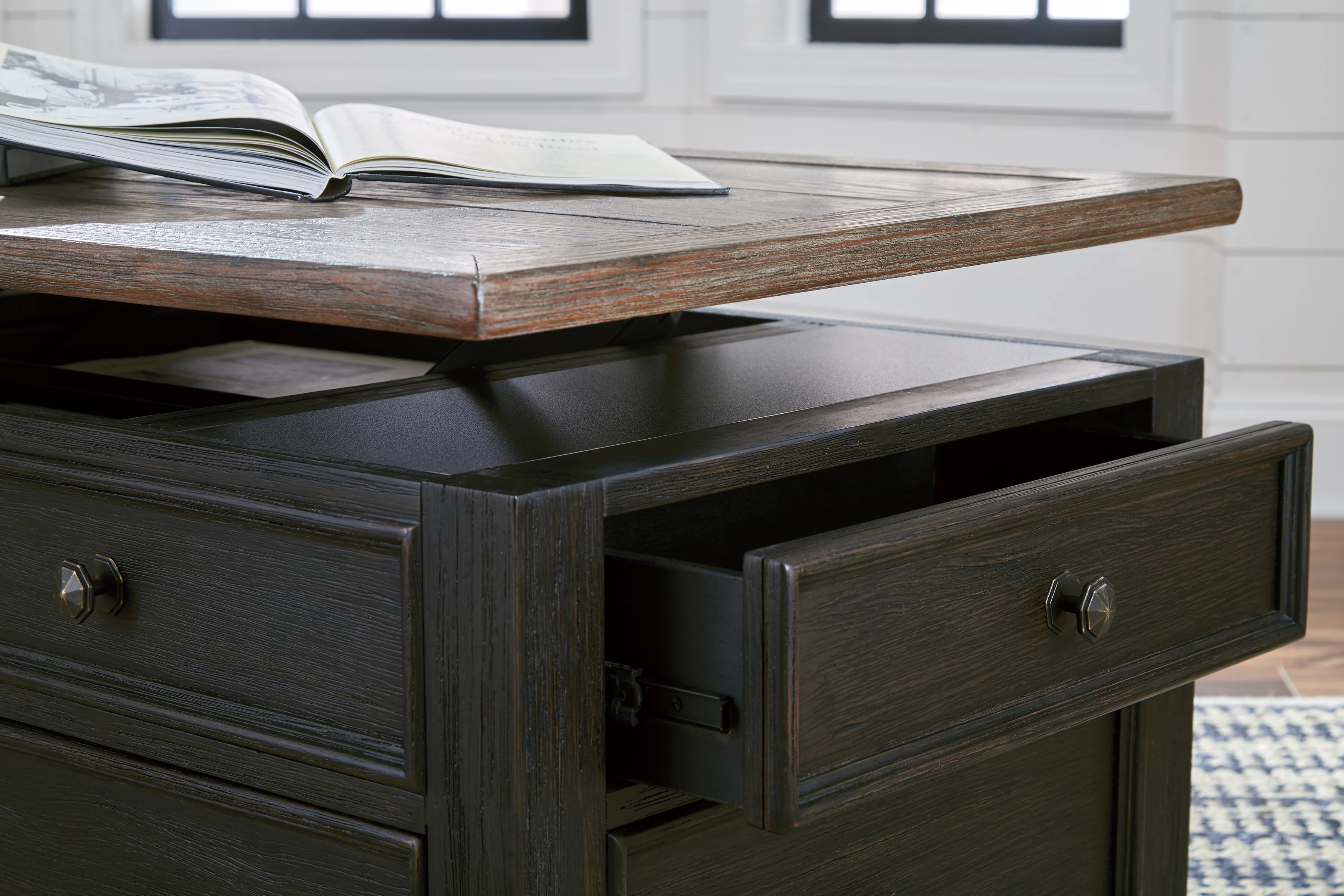 Tyler Creek Coffee Table Set (Lift Top Coffee Table + 2 End Tables) - Image 21