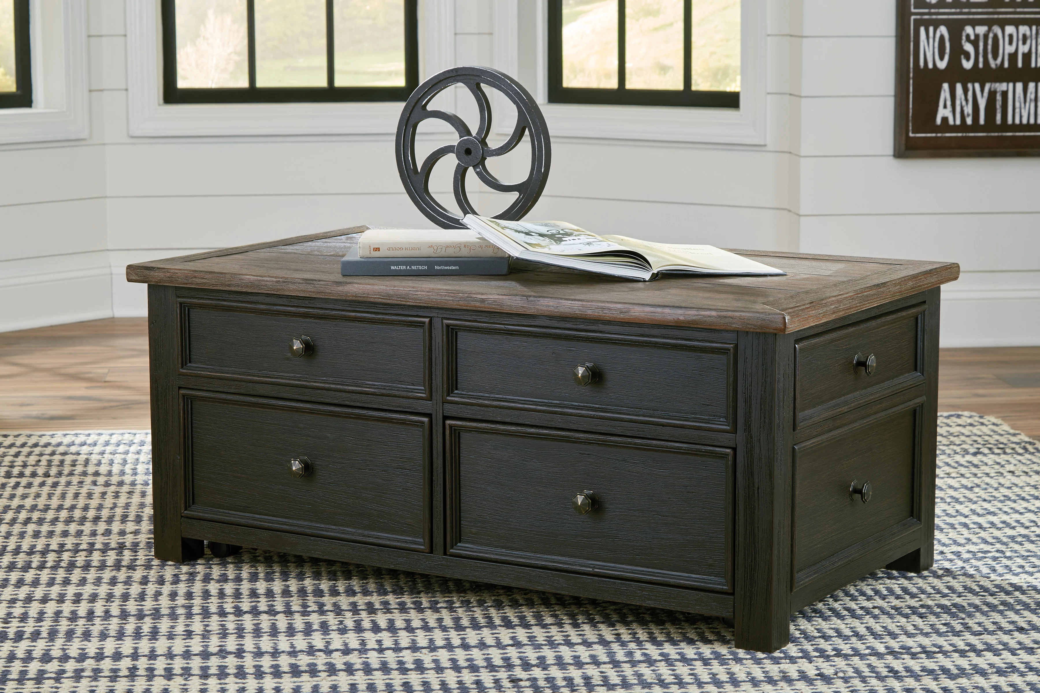 Tyler Creek Coffee Table Set (Lift Top Coffee Table + 2 End Tables) - Image 3