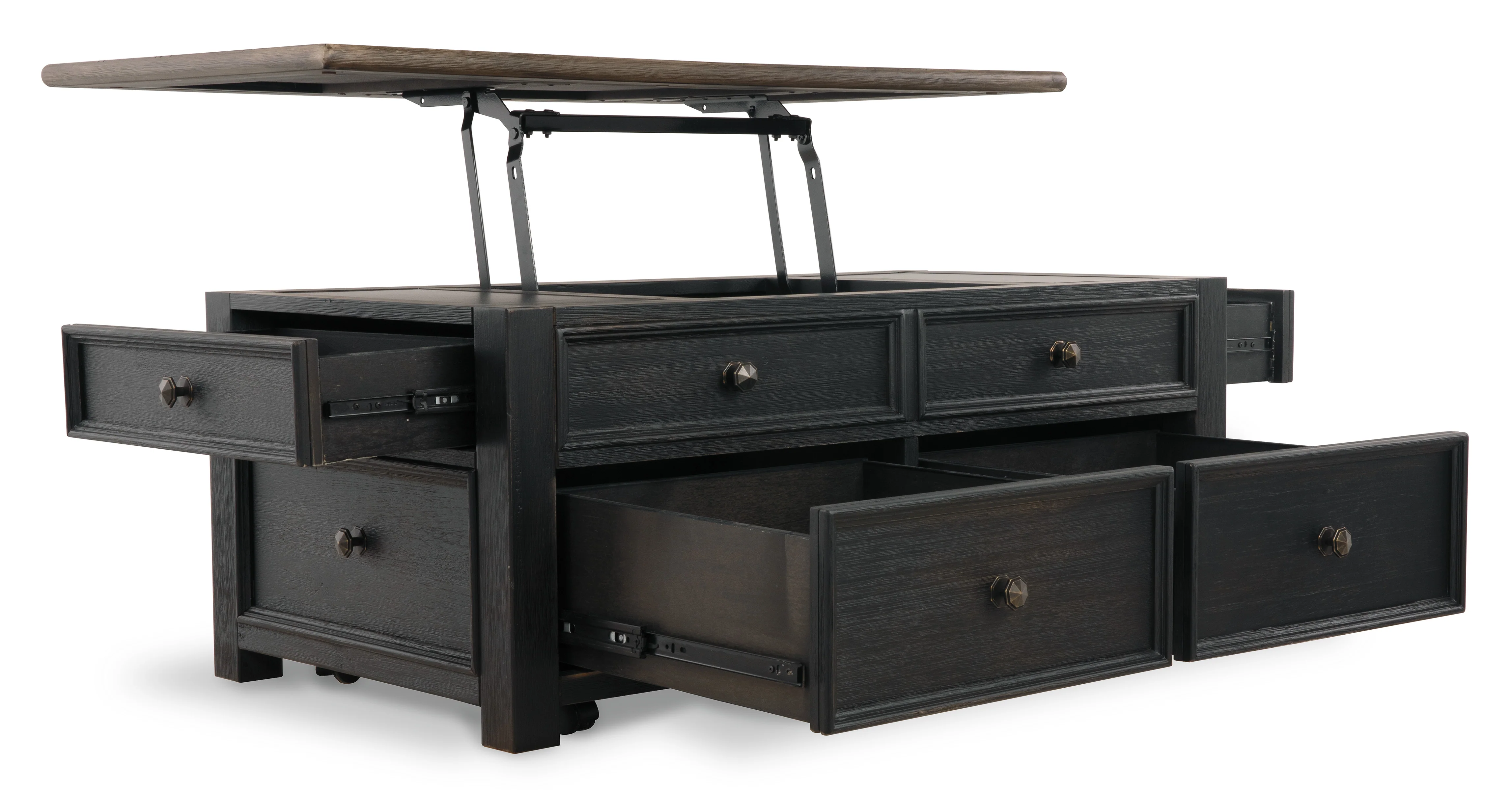 Tyler Creek Coffee Table Set (Lift Top Coffee Table + 2 End Tables) - Image 2