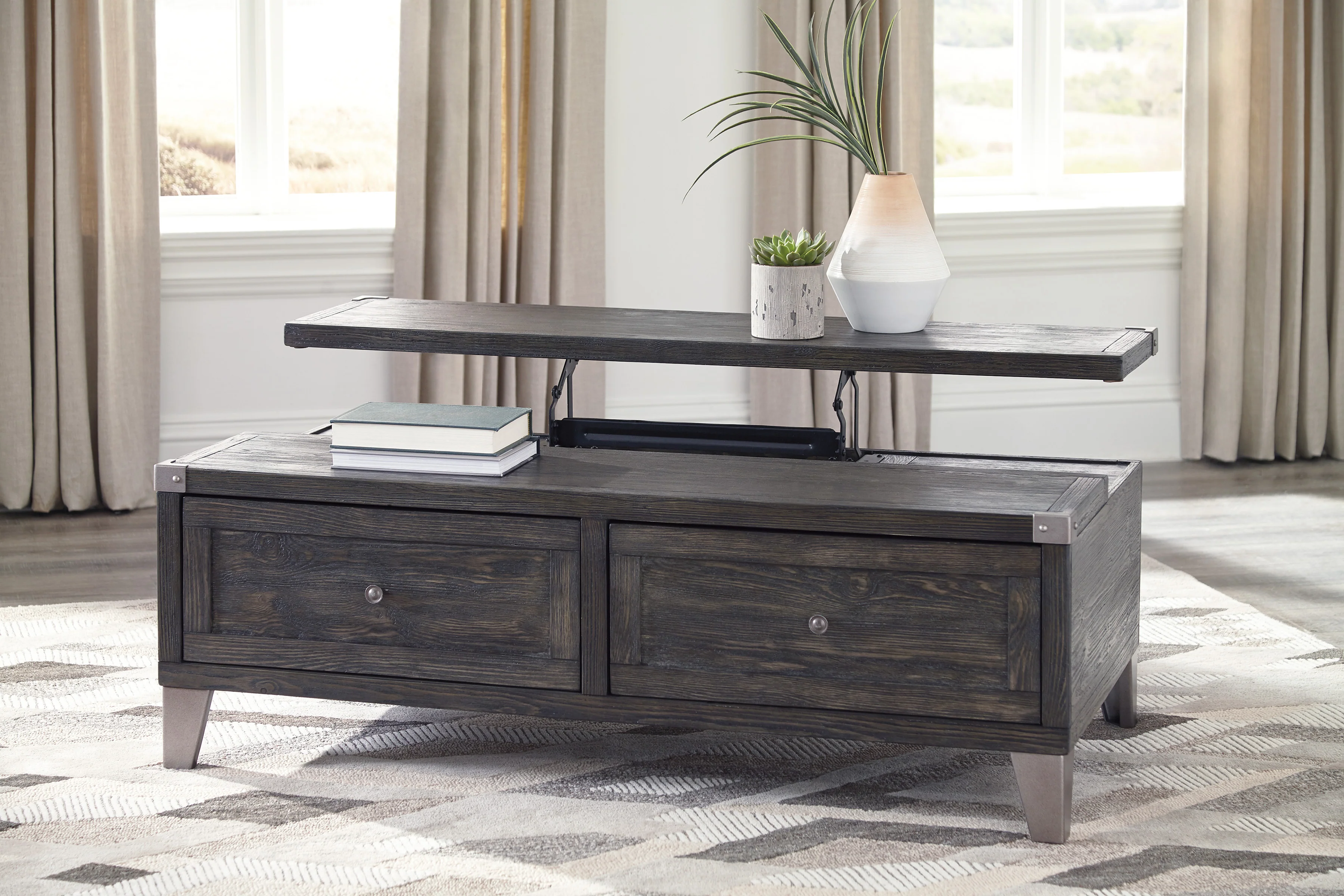 Todoe Coffee Table Set (Lift Top Coffee Table + 2 End Tables) - Image 2