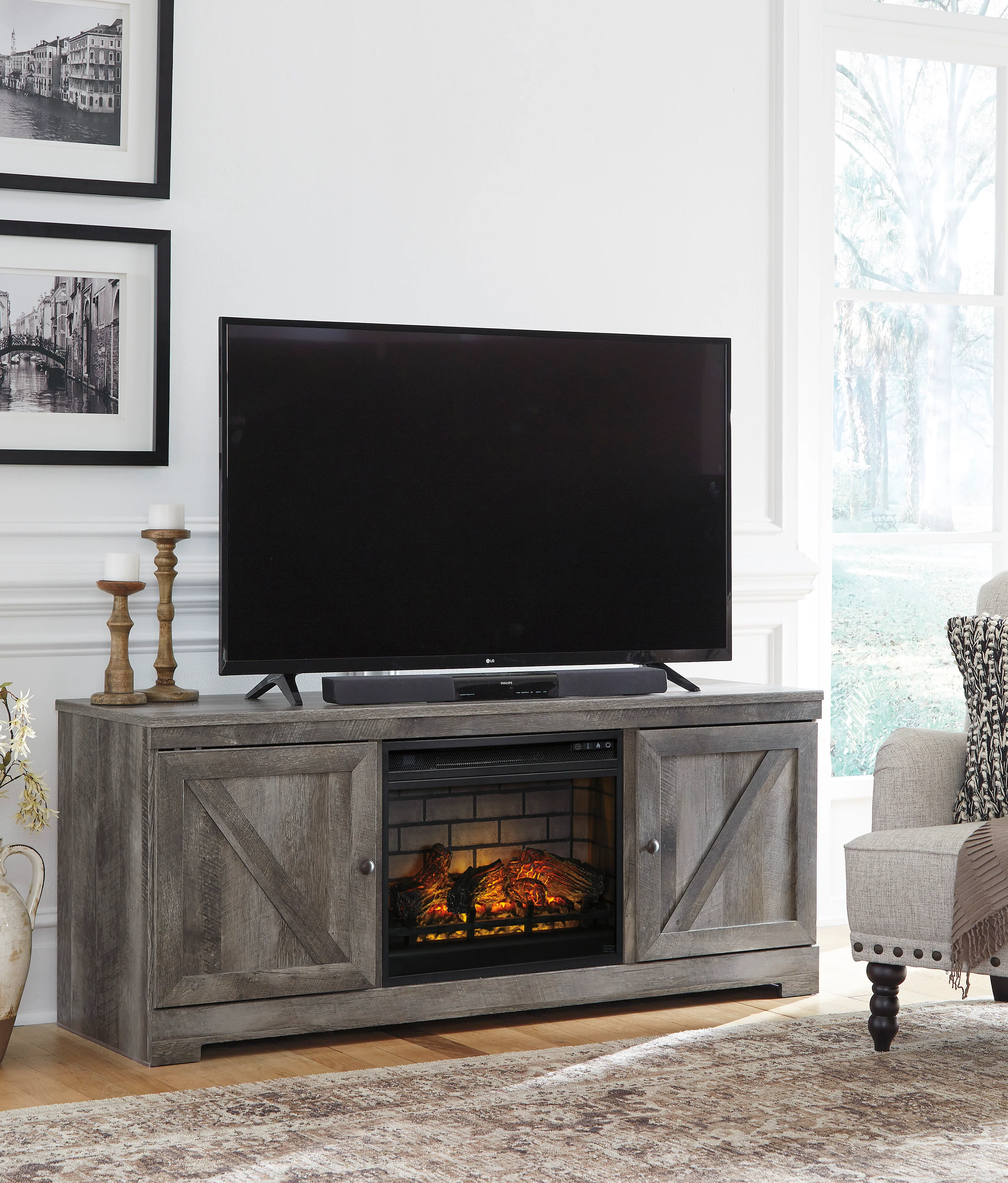 Wynnlow LG TV Stand With Fireplace Option - Image 12