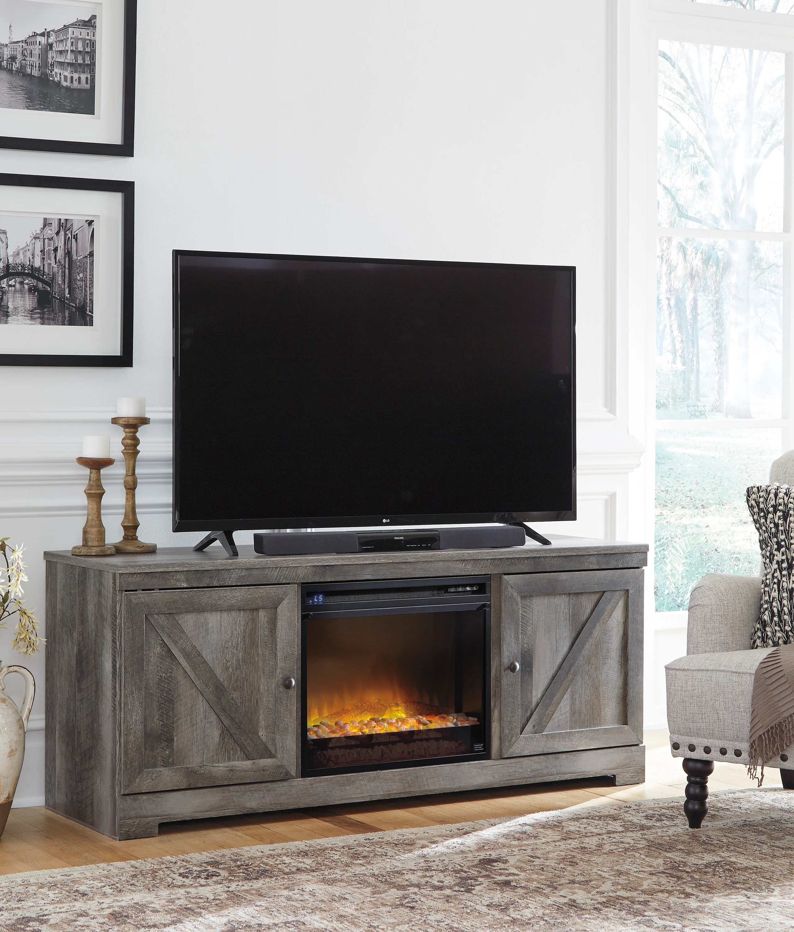 Wynnlow LG TV Stand With Fireplace Option - Image 8