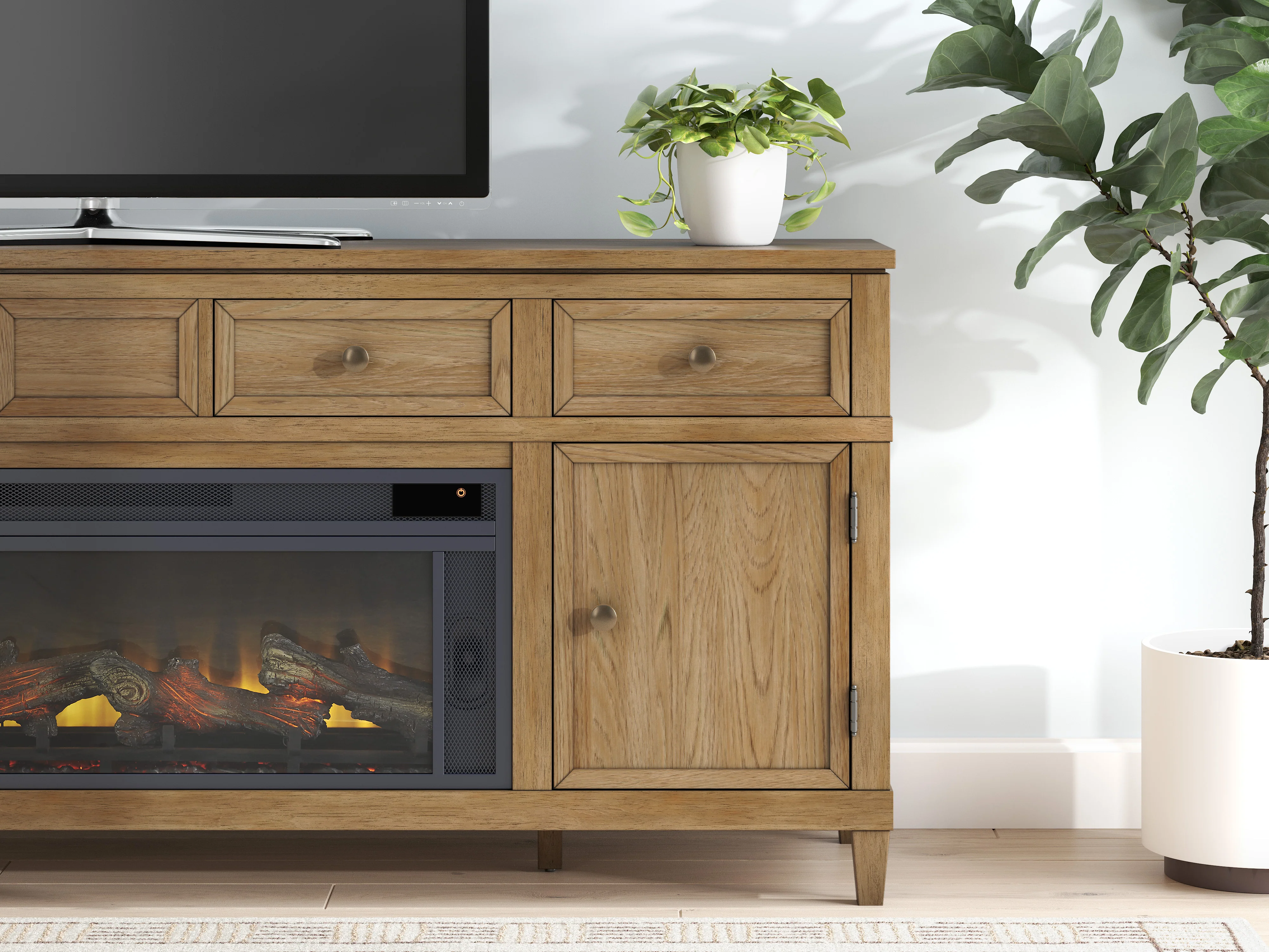 Sharlance XL TV Stand With Fireplace Option - Image 14