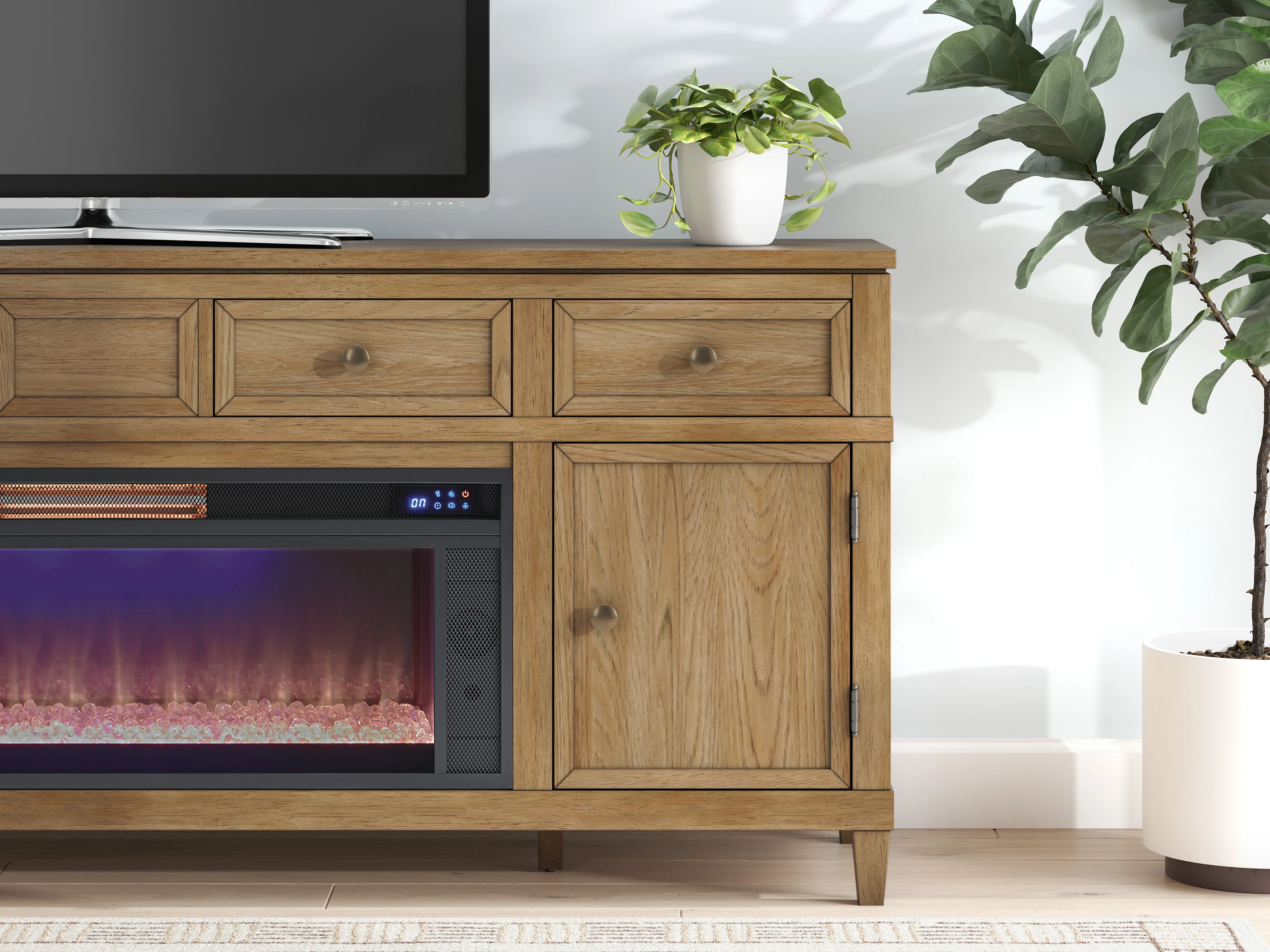 Sharlance XL TV Stand With Fireplace Option - Image 18