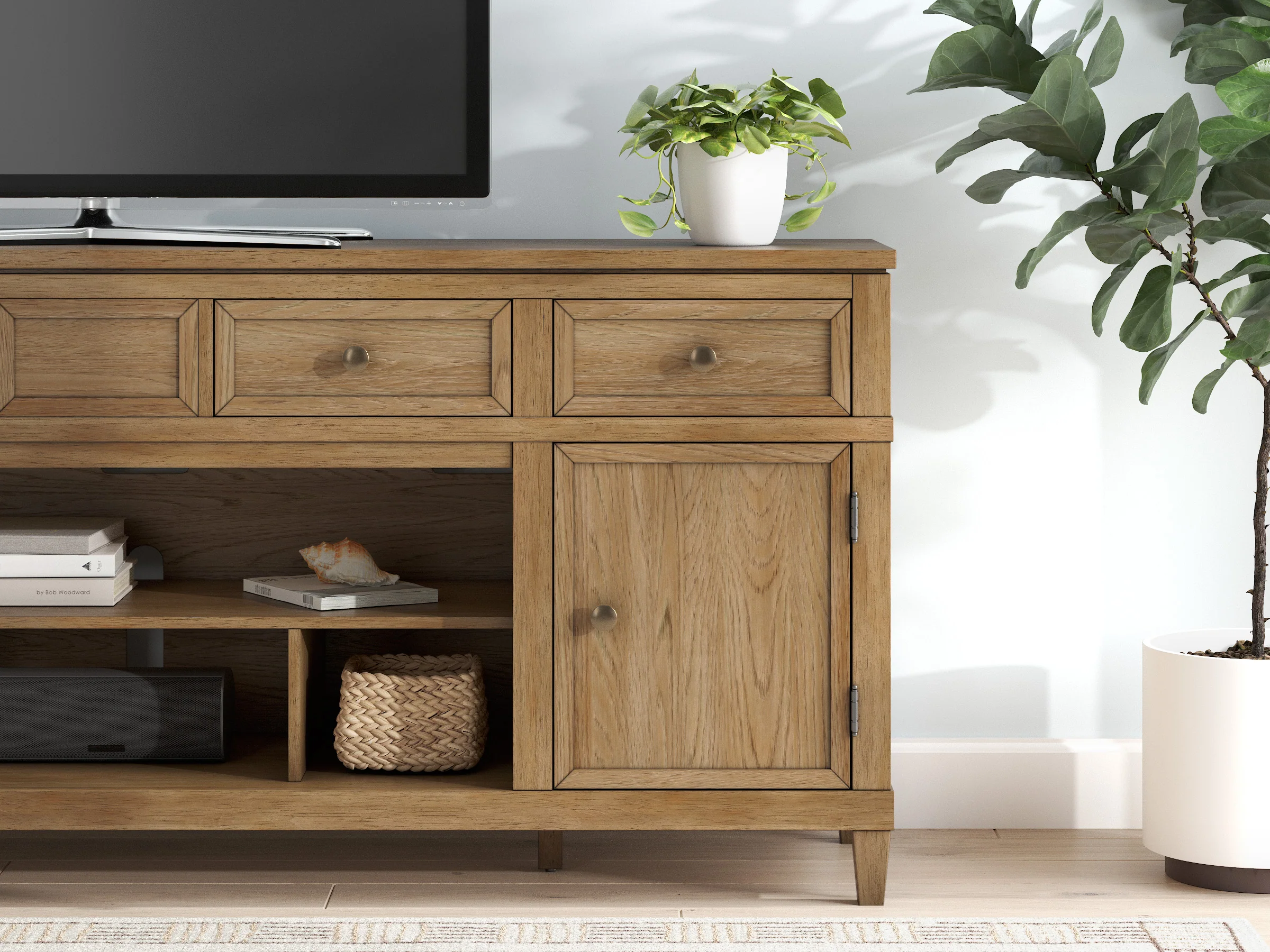 Sharlance XL TV Stand With Fireplace Option - Image 4