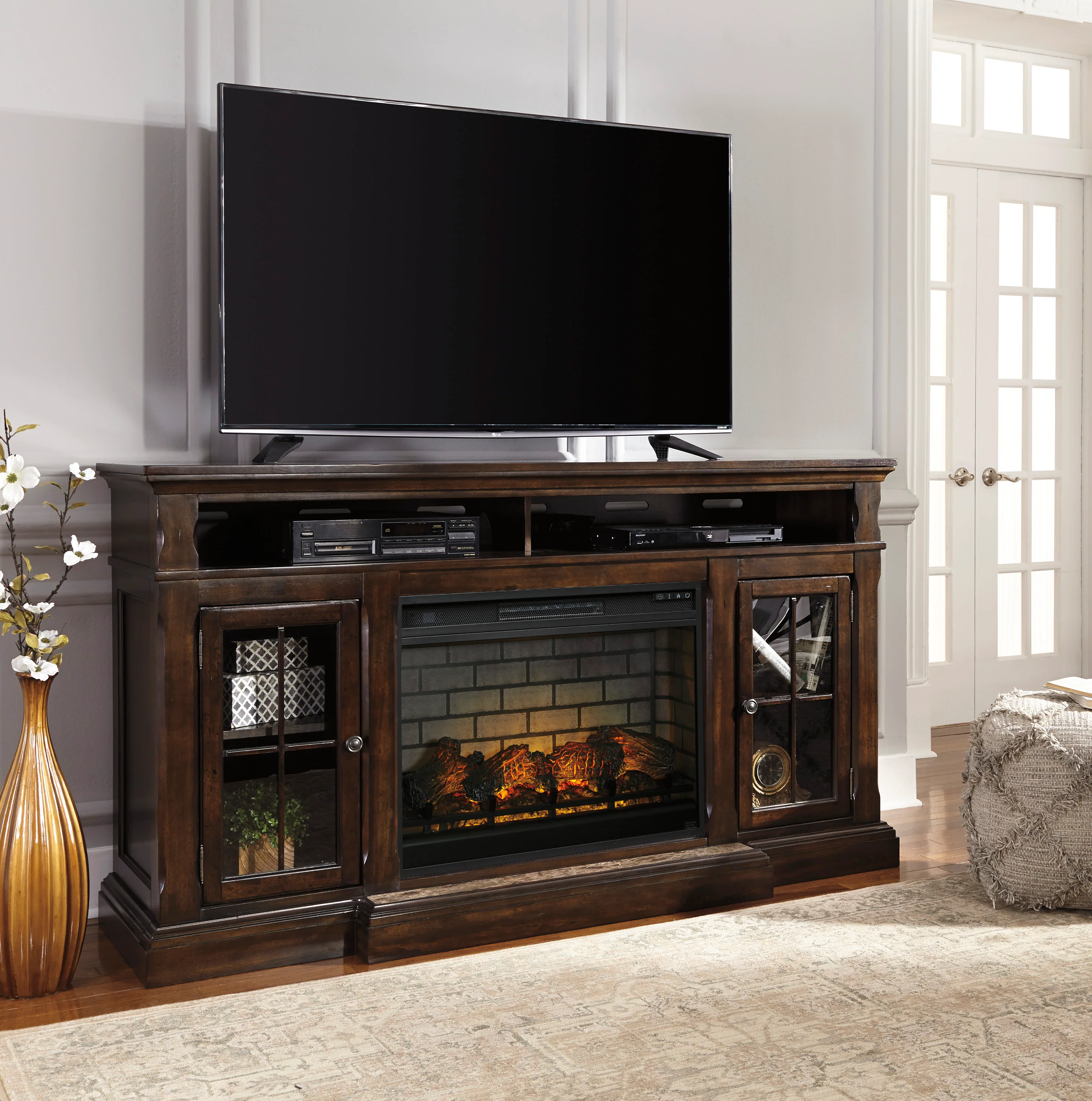 Roddinton XL TV Stand With Fireplace Option - Image 10