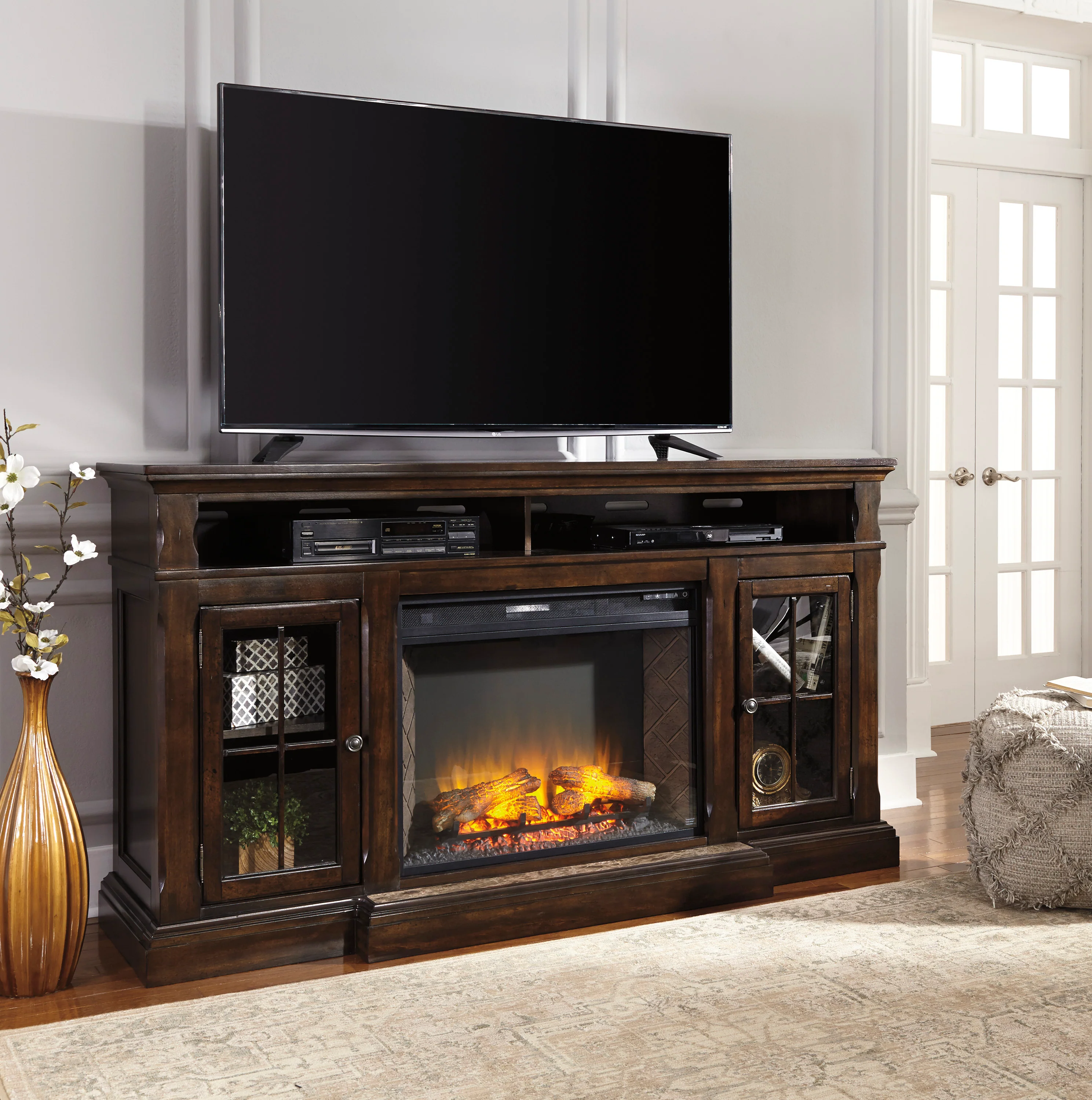 Roddinton XL TV Stand With Fireplace Option - Image 8