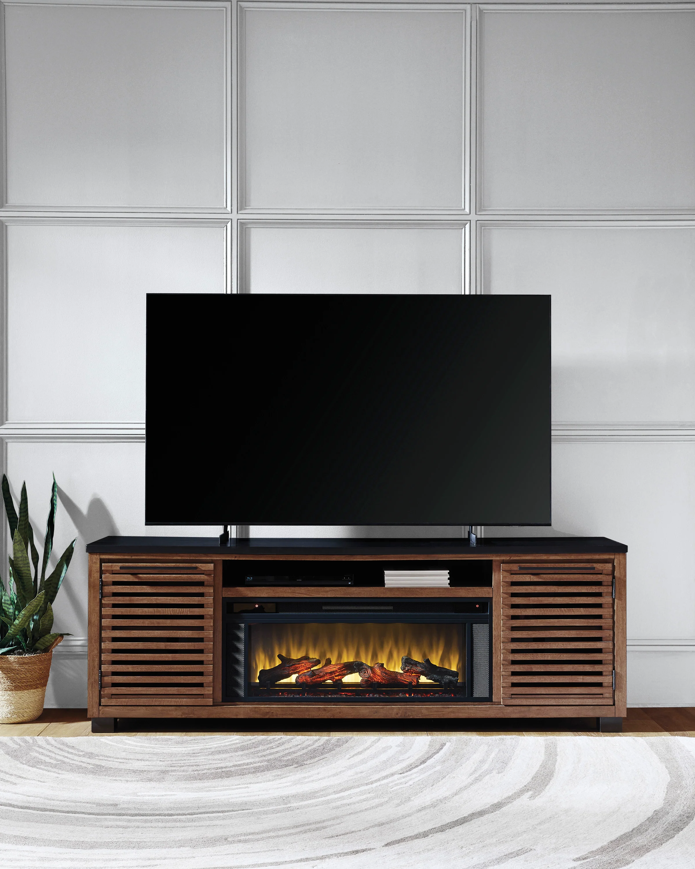 Kallari XL TV Stand With Fireplace Option - Image 10
