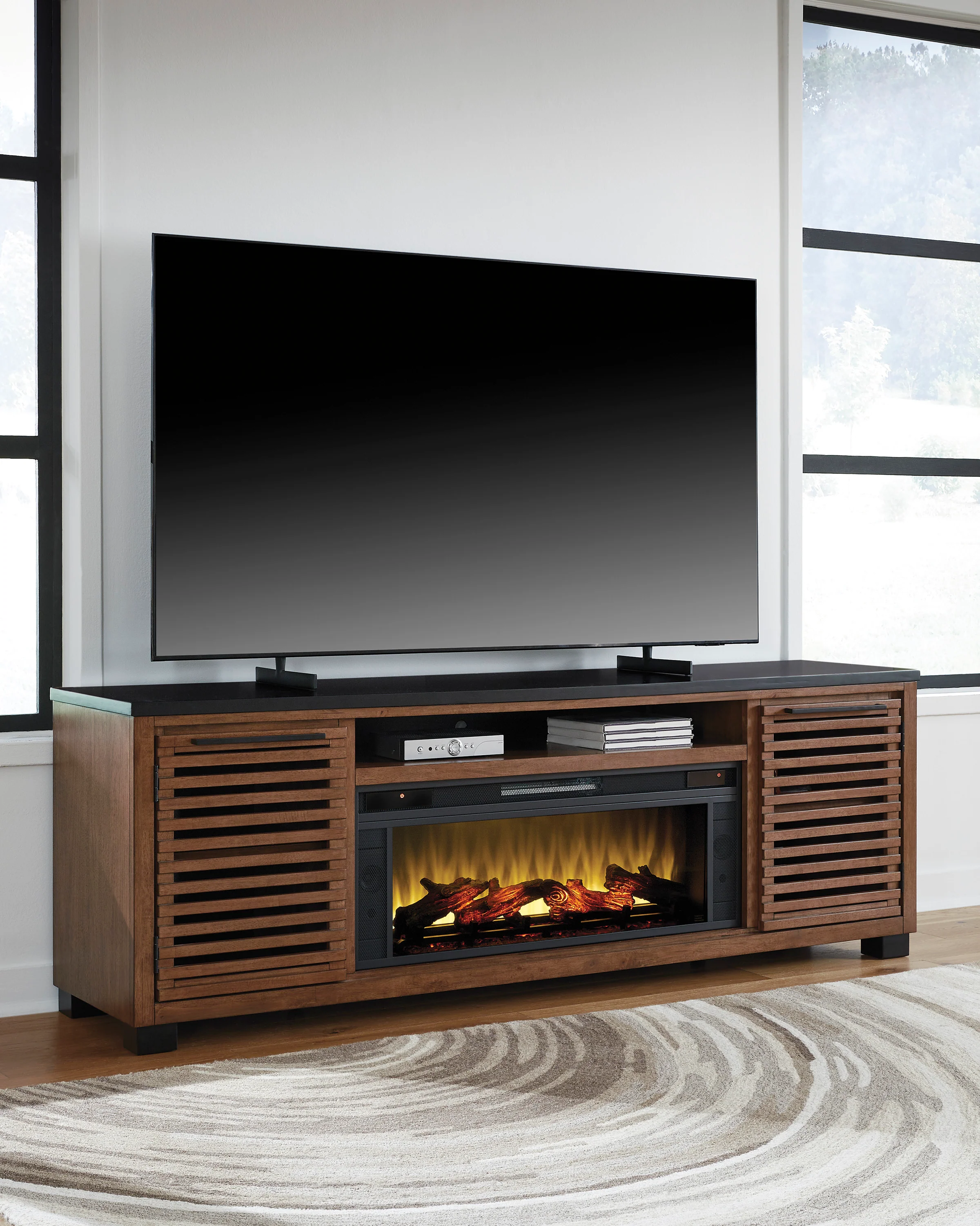 Kallari XL TV Stand With Fireplace Option - Image 9