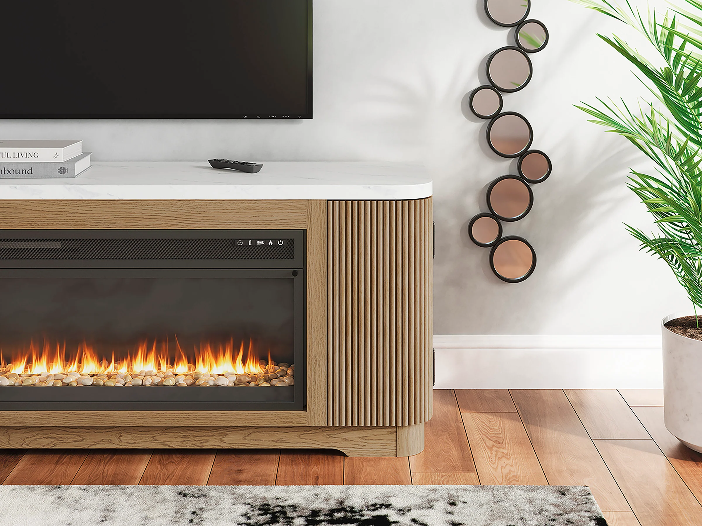 Camdill XL TV Stand With Fireplace Option - Image 9